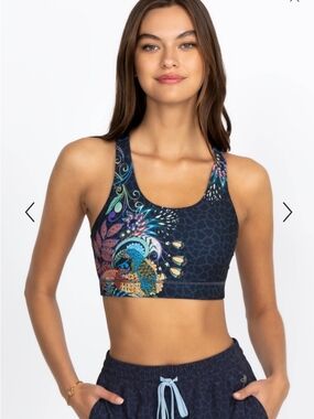 Johnny Was Active - SEABROCK BEE ACTIVE RACER BACK SPORTS BRA - XL - NWT